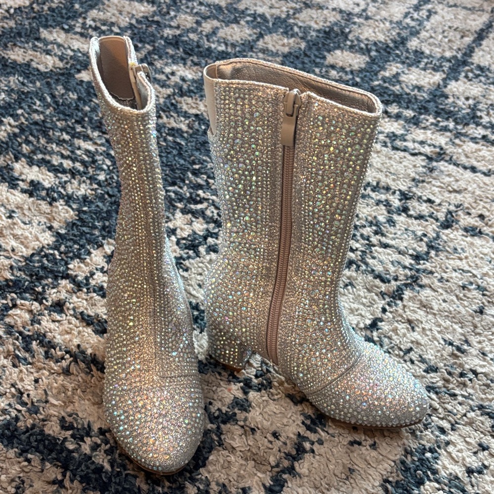 EUC toddler sparkle boots size 12 great for holidays